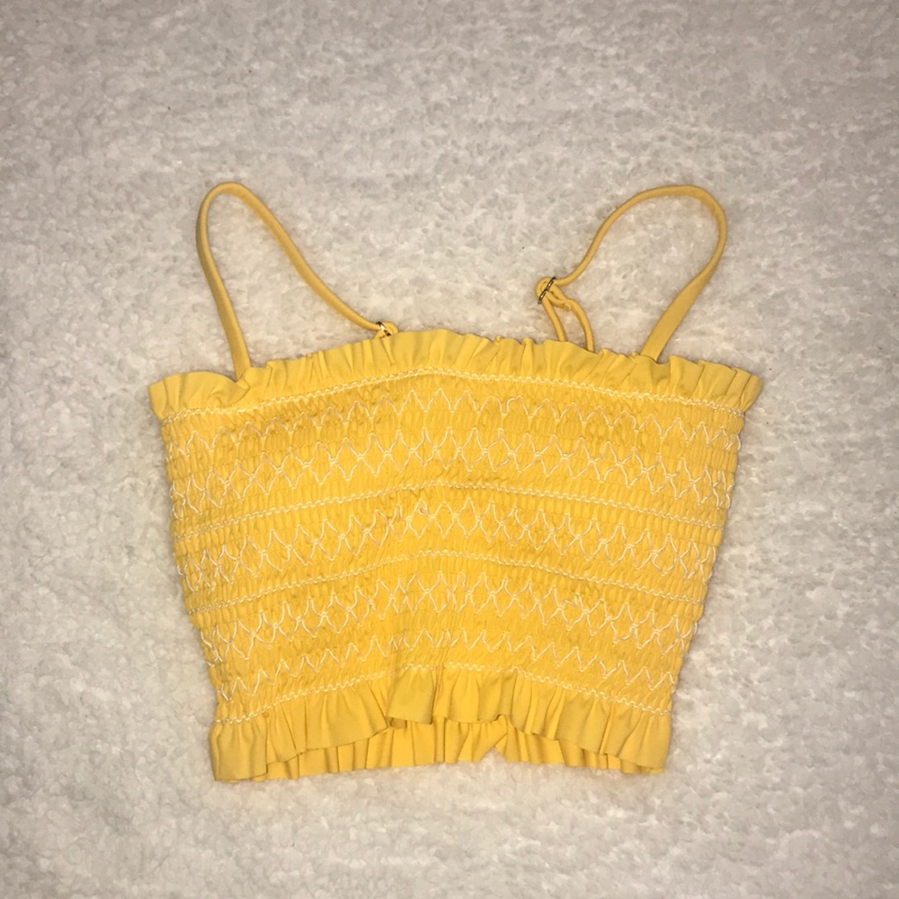 Yellow bathing suit top